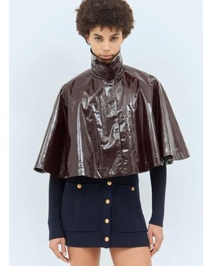 Chloé Chloã Lacquered Cropped Poncho - Blue