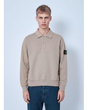Stone Island Polo Collar Sweatshirt - Grey