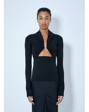 Rick Owens Jersey Ls Prong Top - Blue