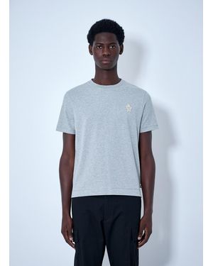 Moncler Set Of Three Logo Motif T-Shirts - Blue