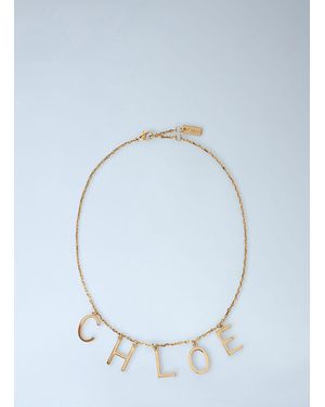 Chloé Chloã Logo Motif Necklace - Blue