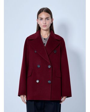 Max Mara Double-breasted Wool Coat - Red