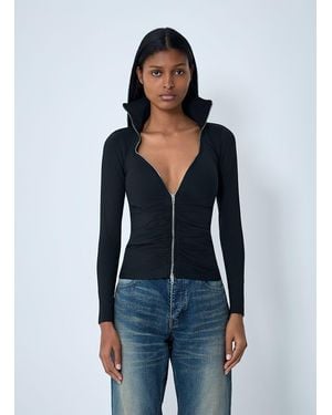 Balenciaga Bra Cup Zip-up Jacket - Blue