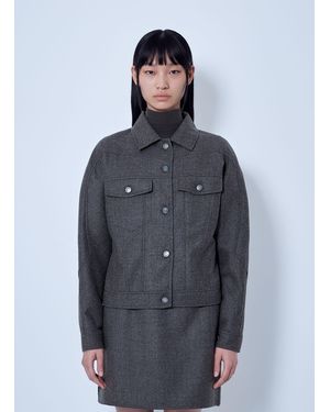 Max Mara Wool Twill Jacket - Blue