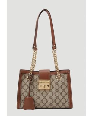 Gucci Medium Padlock Handbag - Natural