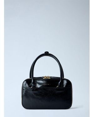 Marni Bauletto Small Leather Handbag - Blue