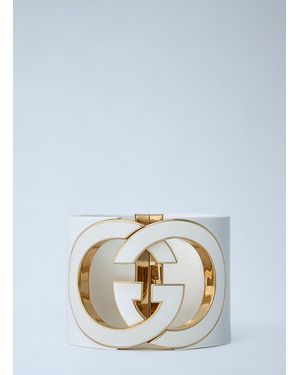 Gucci Interlocking Gg Cuff Bracelet - Blue