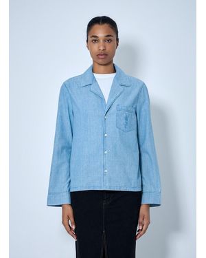 Saint Laurent Button-Down Denim Shirt - Blue
