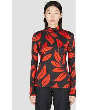 MERYLL ROGGE Leaf Print Top - Red
