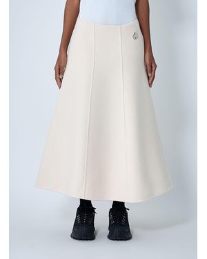Moncler + Jil Sander Paneled Wool-Blend Maxi Skirt - White