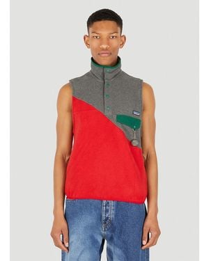 (DI)VISION (Di)Construct Fleece Split Sleeveless Top - Red