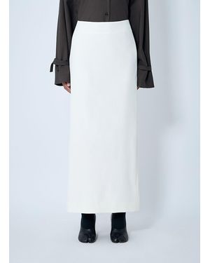 TOTEME Light Wool Skirt - White