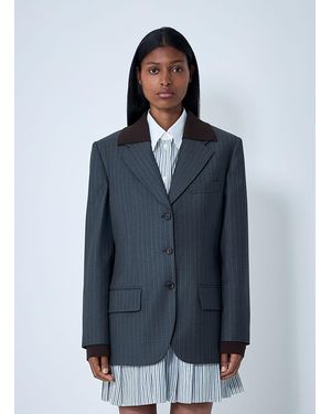 コート Miu Miu Navy Blue Mohair Blend Oversize Overcoat Miu Miu Navy Blue Mohair Blend Oversize Overcoat – LOZURI®