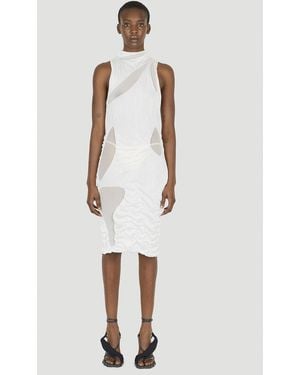 DI PETSA Wet Look Mini Dress - White