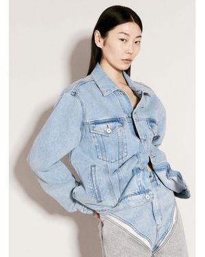 Y. Project Y/Project Evergreen Wire Denim Jacket - Blue