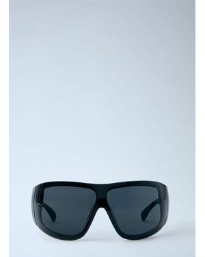 Saint Laurent Wraparound Shield Sunglasses - Gray