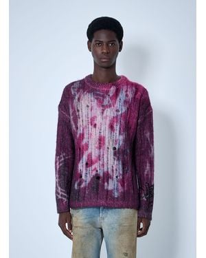 Acne Studios Printed Knit Jumper - Purple