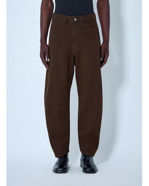 Lemaire Wide-Leg Denim Trousers - Brown