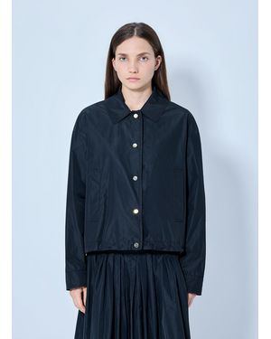 Max Mara Collared Button-up Jacket - Blue