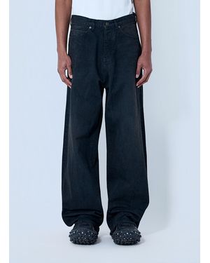 Balenciaga Wide-Leg Denim Trousers - Blue