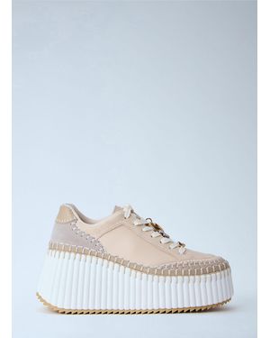 Chloé Chloé Nama Wedge Trainers - White