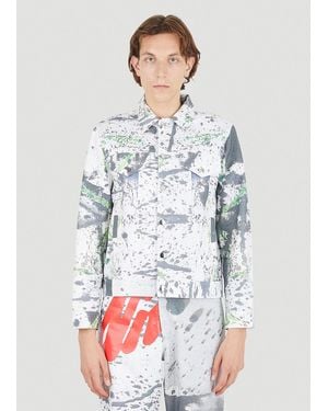 Alive & More Splatter Print Overshirt Jacket - Gray