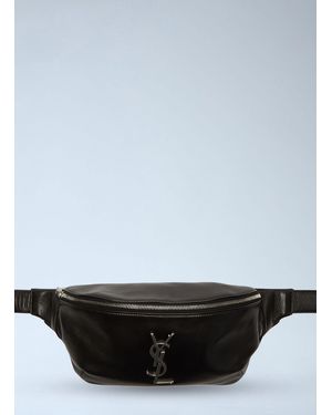 Saint Laurent Logo Monogram Belt Bag - Black