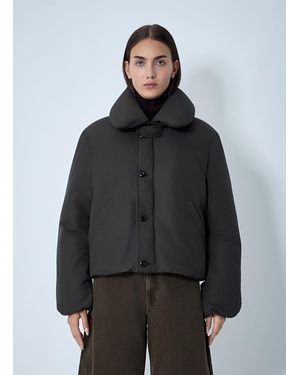 Lemaire Bone Short Padded Coat - Grey