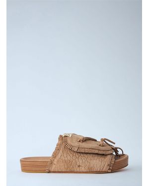 Visvim Christo Shaman Folk Sandals - Blue