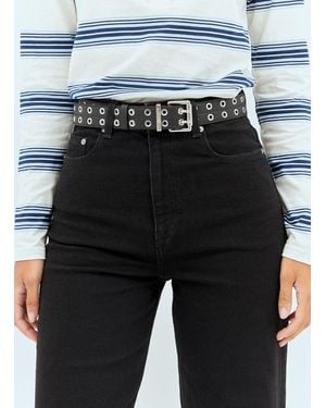 Ganni Double Eyelet Belt - Blue