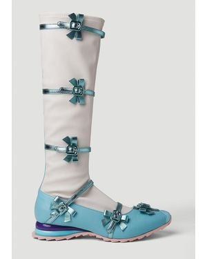 Kiko Kostadinov Ribbon High Boots - Blue