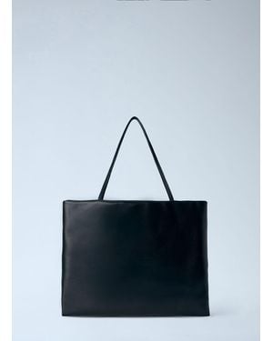 The Row Large Cecily Top Handle Tote Bag - Blue