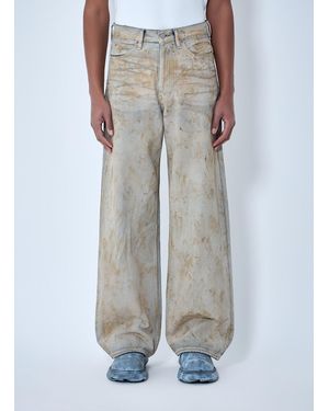Acne Studios Wide-Leg Distressed Trousers - Grey