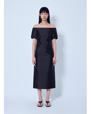 Jil Sander Off-Shoulder Midi Dress - Blue
