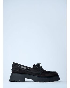 Alexander Wang Suede Carson Boat Loafers - White