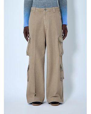 ERL Cargo Trousers With Pocket Detailing - Natural