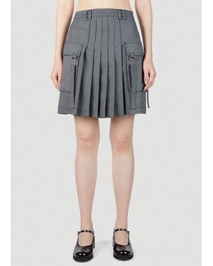 ROKH Pleated Skirt - Blue