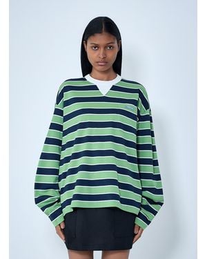 Prada Striped Long Sleeve Top - Green