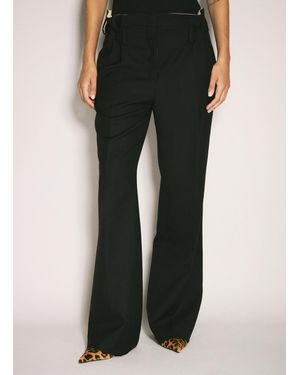 Prada Wool Gabardine Trousers - Black