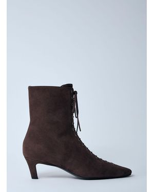 TOTEME Suede Lace-Up Boots - Multicolour