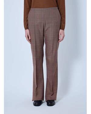 Max Mara Tailored Check Trousers - Brown