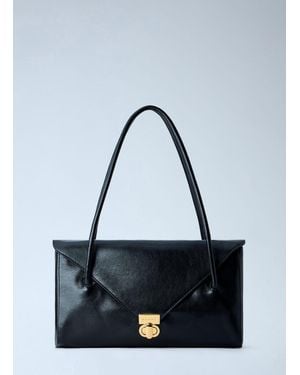 Marni East West Flap Closure Shoulder Bag - Blue