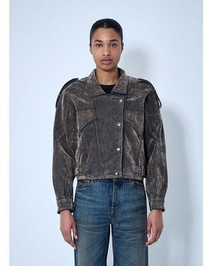 VAQUERA Flocked Denim Jacket - Grey