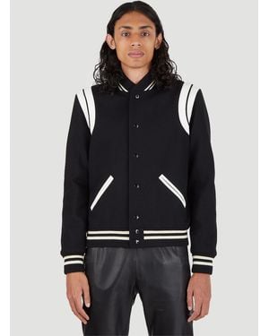 Saint Laurent Wool Bomber Jacket - Black
