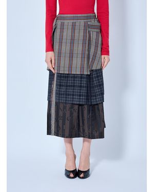 Vivienne Westwood Long Meghan Kilt - Natural