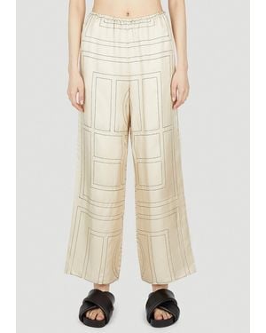 TOTEME Monogram Pyjama Pants - Natural