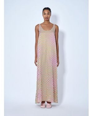 Dries Van Noten Draz Polka-Dot Silk Maxi Dress - White