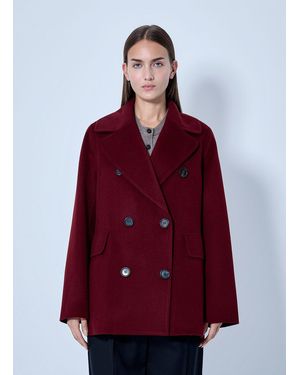 Max Mara Double-breasted Wool Coat - Red