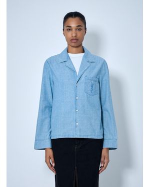 Saint Laurent Button-Down Denim Shirt - Blue