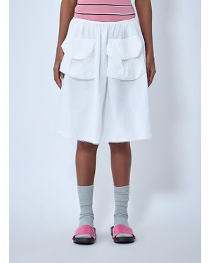 Miu Miu Gathered Skirt - White